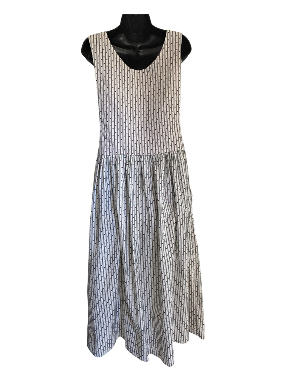 Vintage 90s Cottagecore Grannycore Betsy's Christmas Pinafore Apron Dress Sz L - Picture 3 of 7
